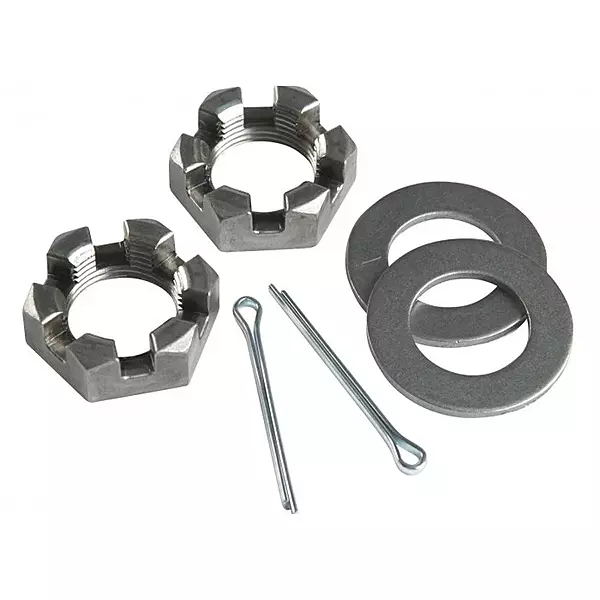 C.E. Smith Spindle Nut Kit - 6 Pieces, Hex, Metal, 1" Thread, Commercial Grade