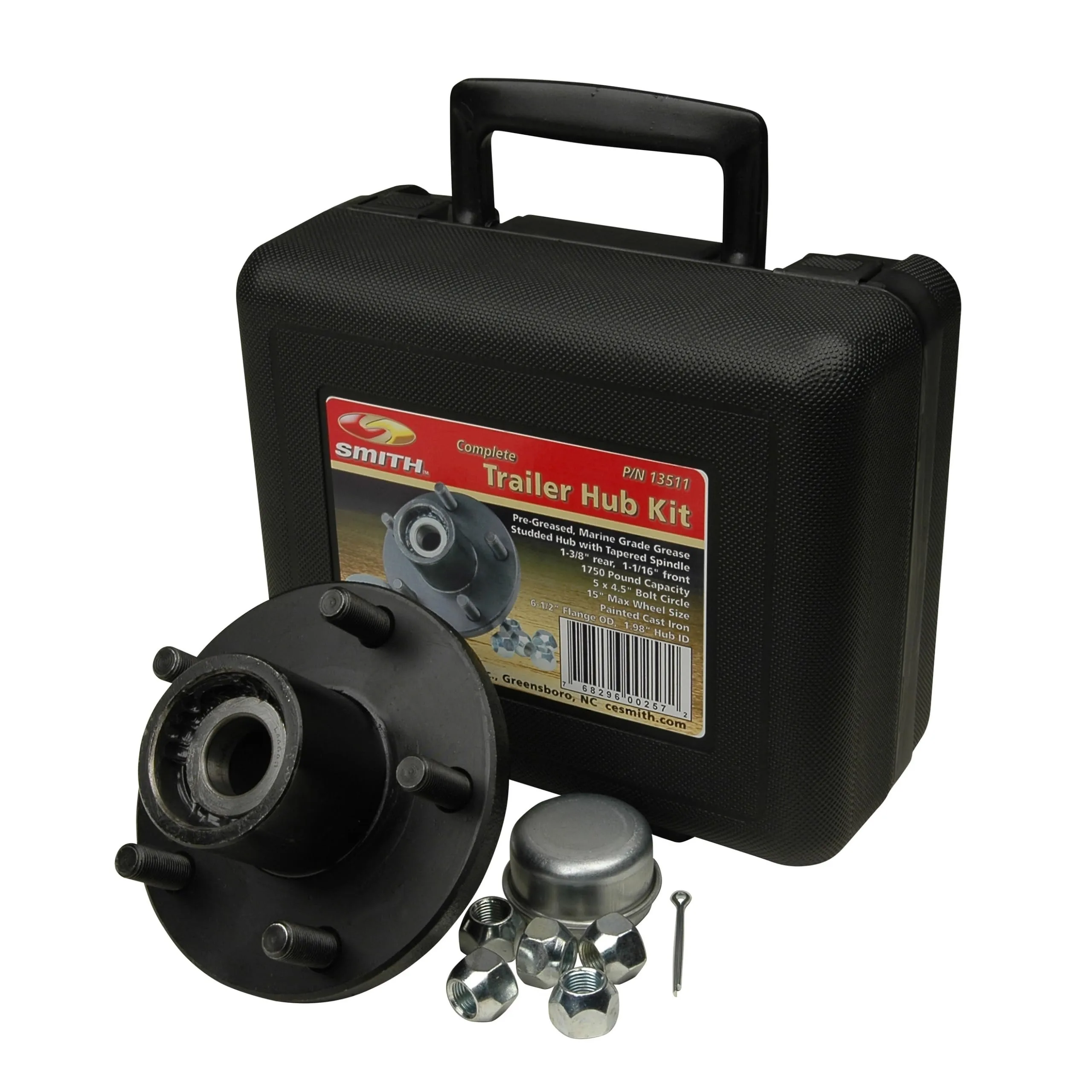 CE Smith - Trailer Hub Kit - Boat Trailer Hub Kit for Trailer Accessories Tapered 1 3/8" to 1 1/16" Black