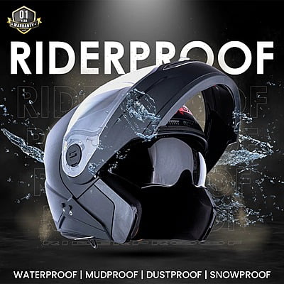 HEADFOX SBA-7 ISS DASHING BLACK C/V WITH INNER SMOKE SUNSHIELD (M)