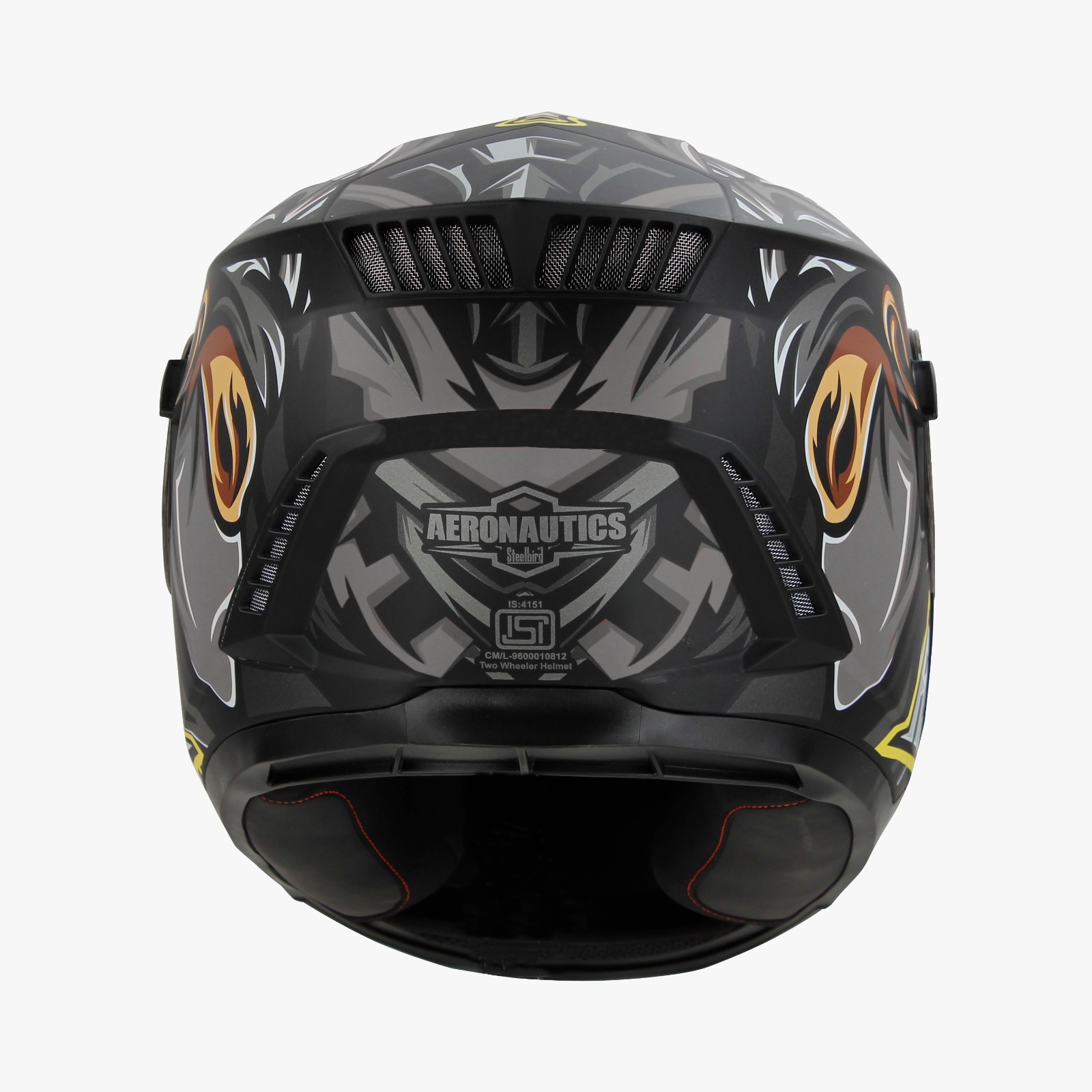 STEELBIRD SBH-40 ISS ASSASIN GLOSSY BLACK/GREY C/V 580 MM