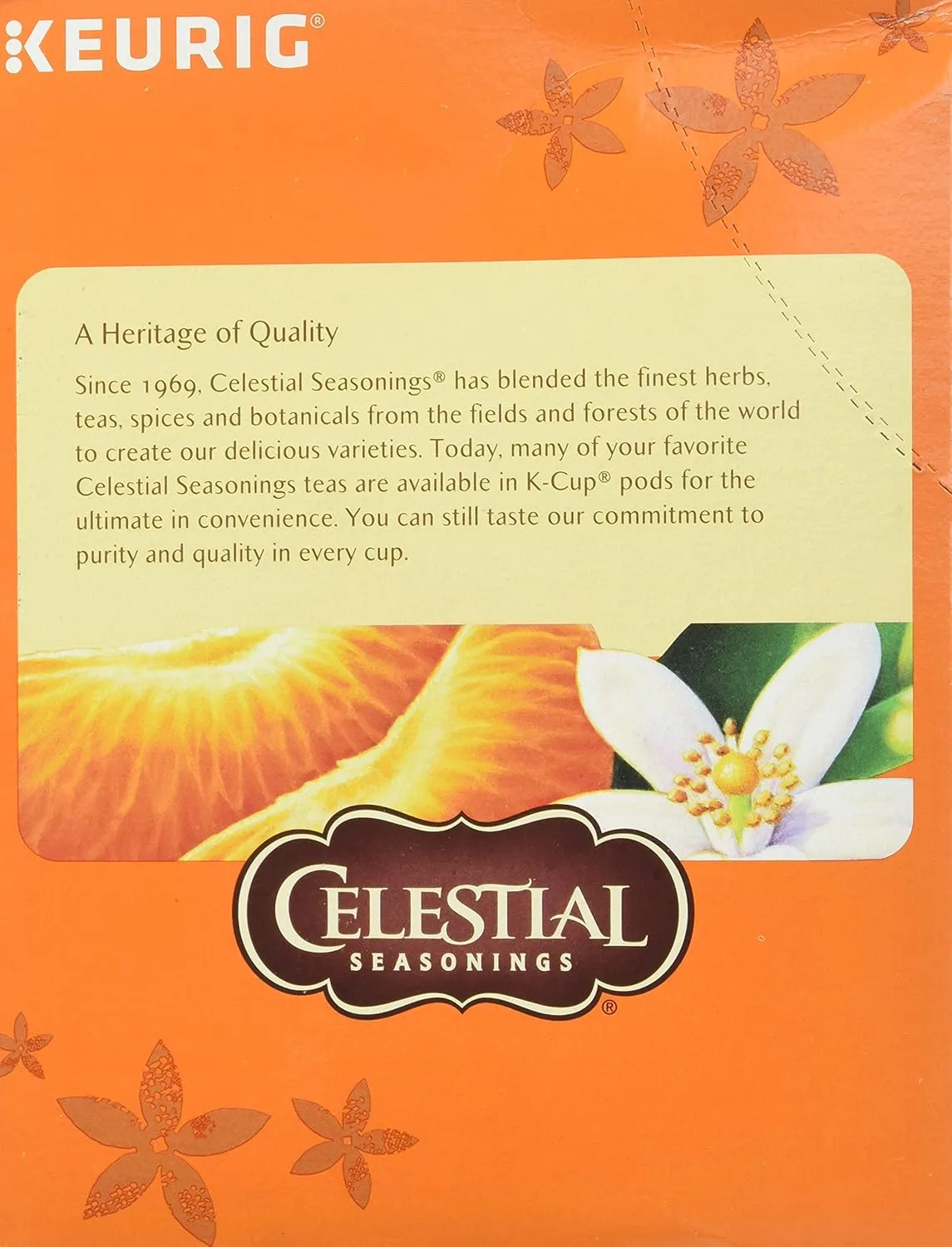 Celestial Seasonings Mandarin Orange Spice Herbal Tea, K-Cup Portion Pack for Keurig K-Cup Brewers