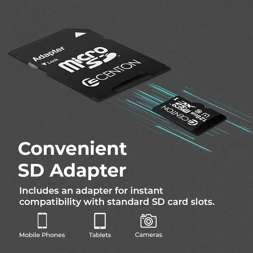 Centon Electronics Micro SD Card, Ultimate Memory Card for Phones, Tablets, Cameras, and More, 16GB