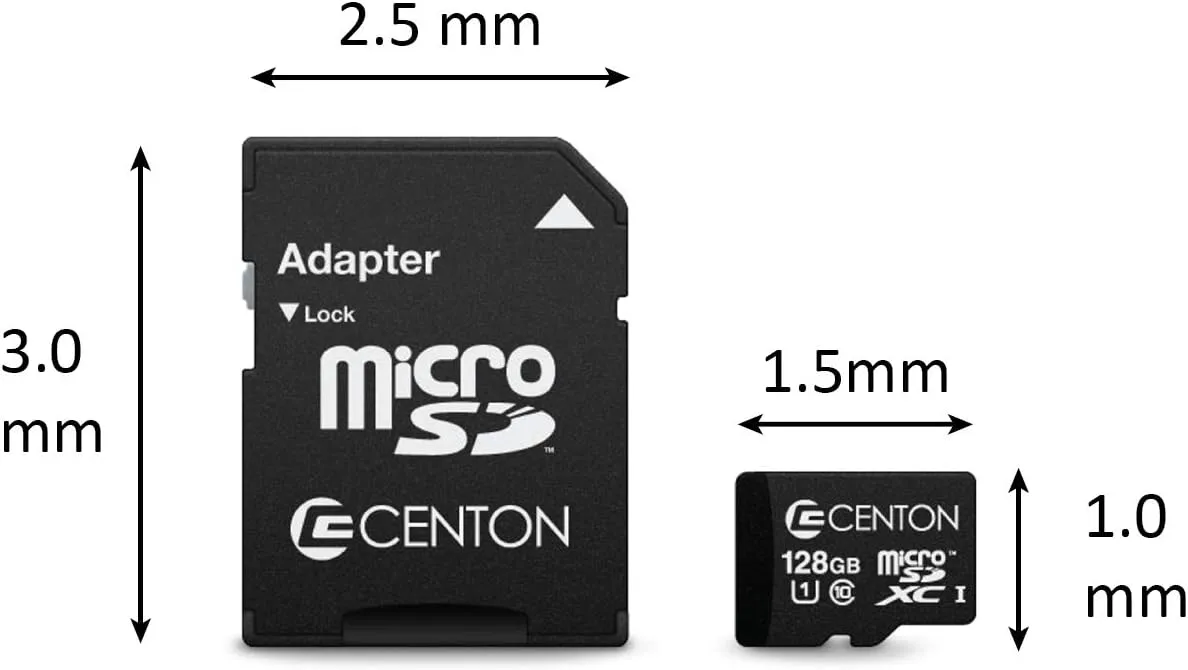 Centon Electronics Micro SD Card, Ultimate Memory Card for Phones, Tablets, Cameras, and More, 16GB