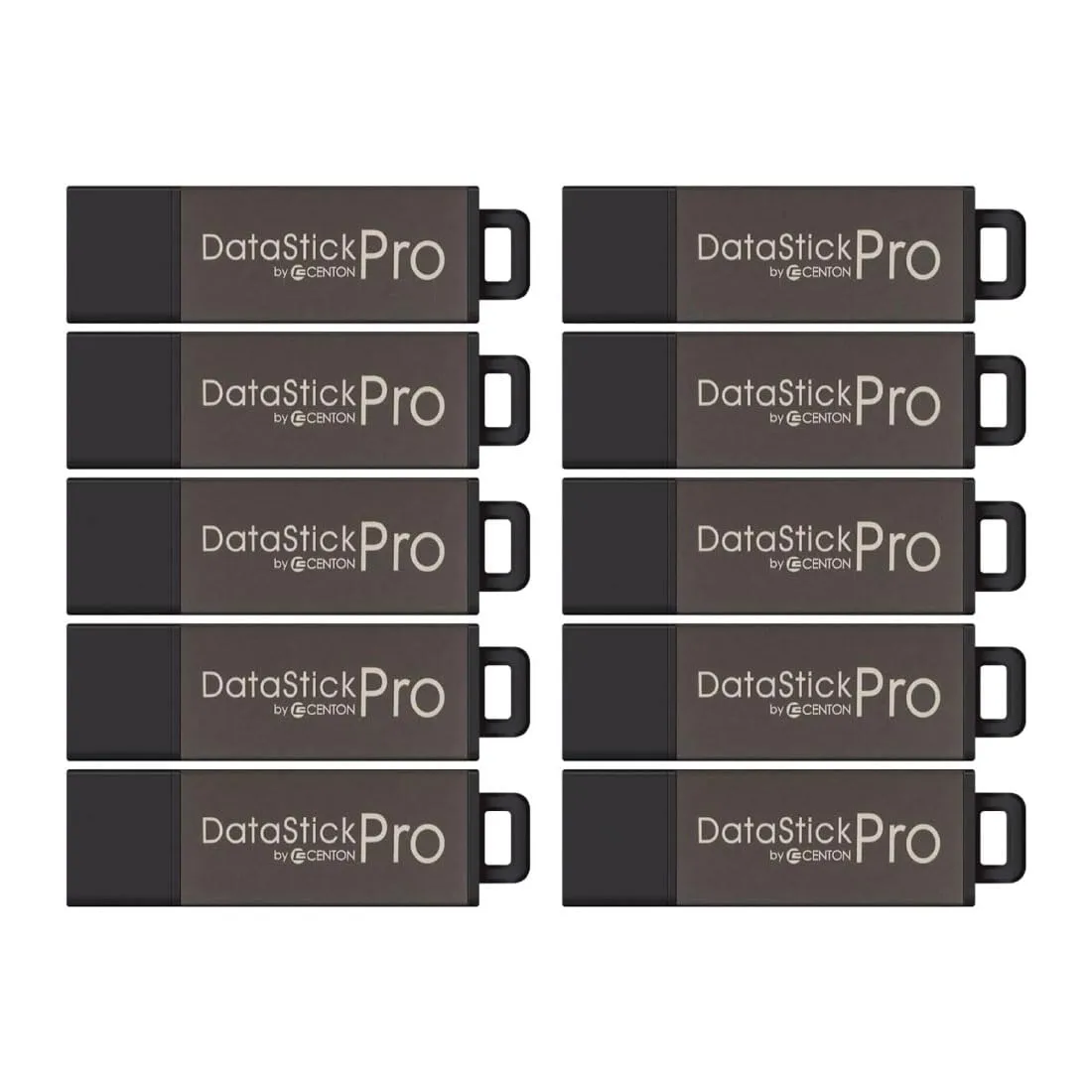 32GB DataStick Pro by Centon, 10 Pack, USB 2.0 Flash Drive Memory Stick for Storage and Backup