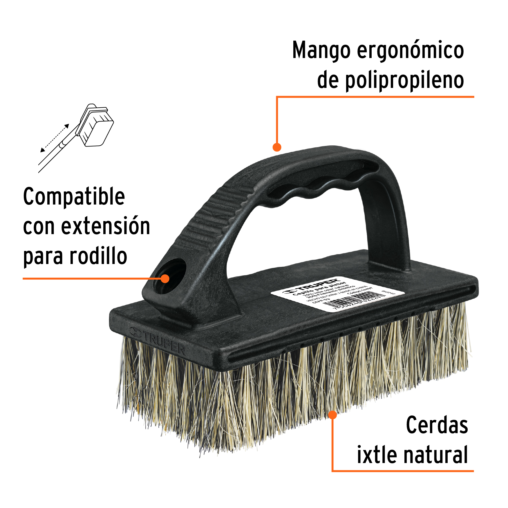 Cepillo para pintor, semi-rígido, cerda ixtle y sintética - CEPP-53 / 14497