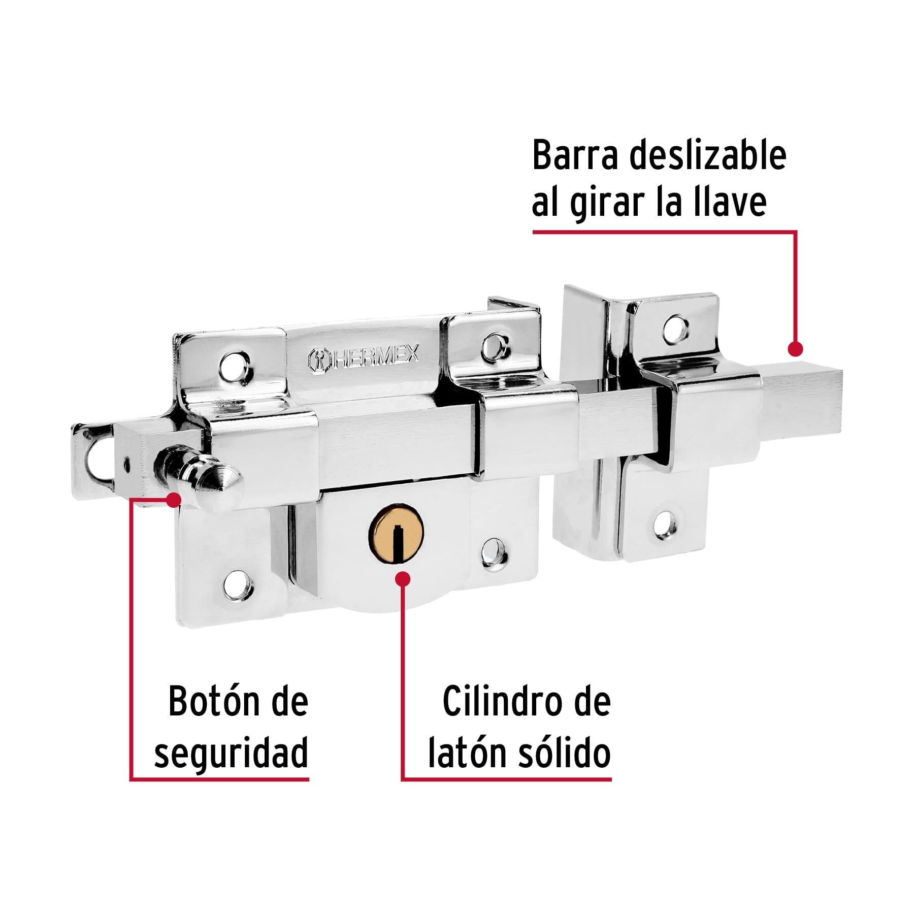 Cerradura de barra libre, derecha - CB-45D / 43516