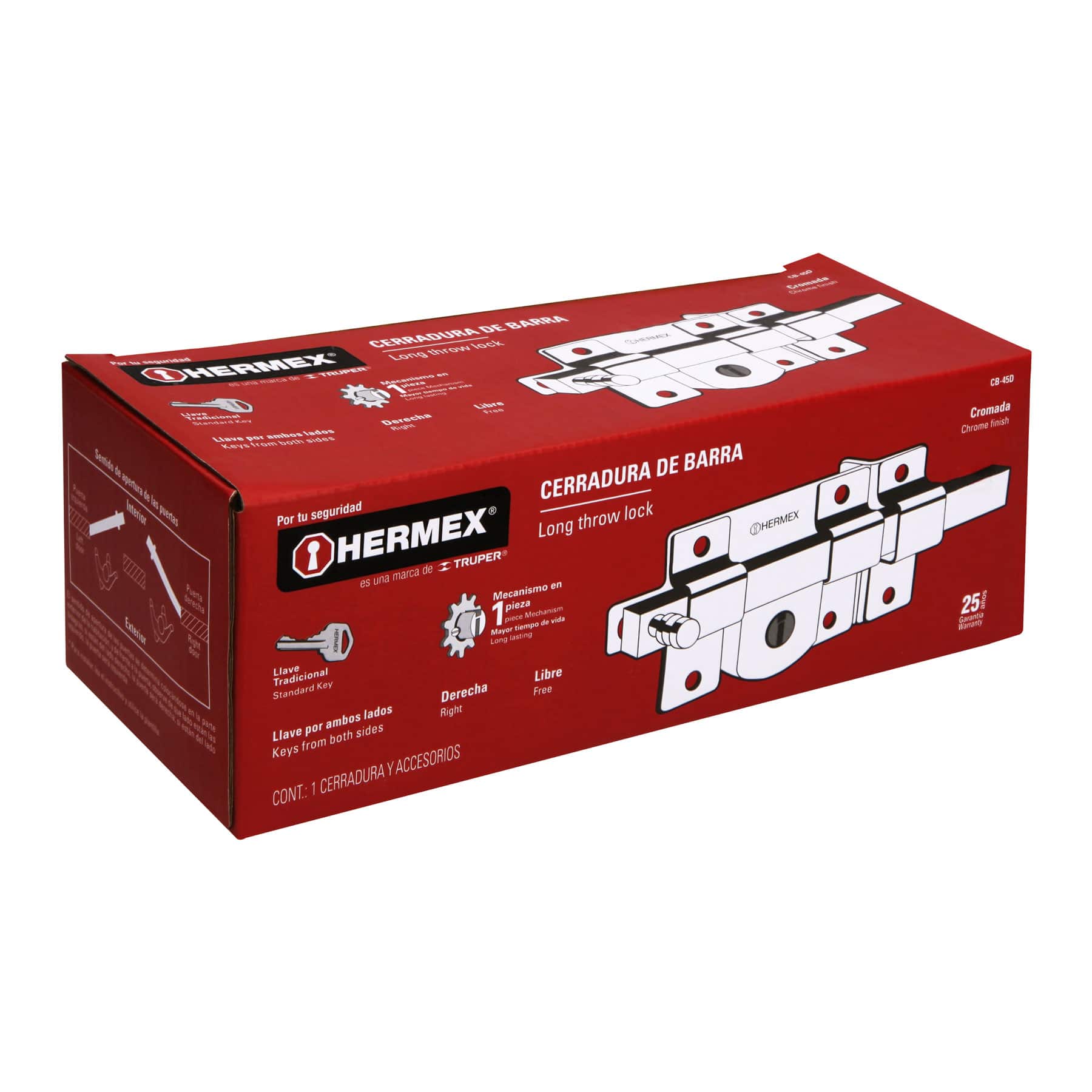 Cerradura de barra libre, derecha - CB-45D / 43516