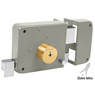 Cerradura de sobreponer, clásica, llave tetra,izquierda - CS-80I / 43530