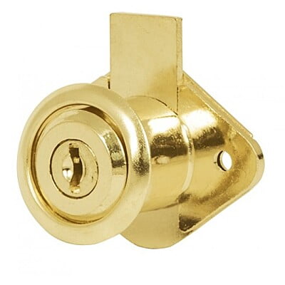 Cerradura para mueble, modelo 21, latón, Hermex Basic - CM-21L-P / 23505