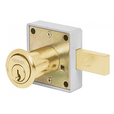 Cerradura para mueble, modelo 25, latón - CM-25L / 43567