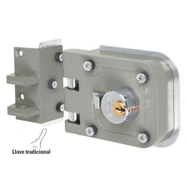 Cerradura sobreponer, puerta corrediza, instala-fácil, der. - CS-95D / 43490