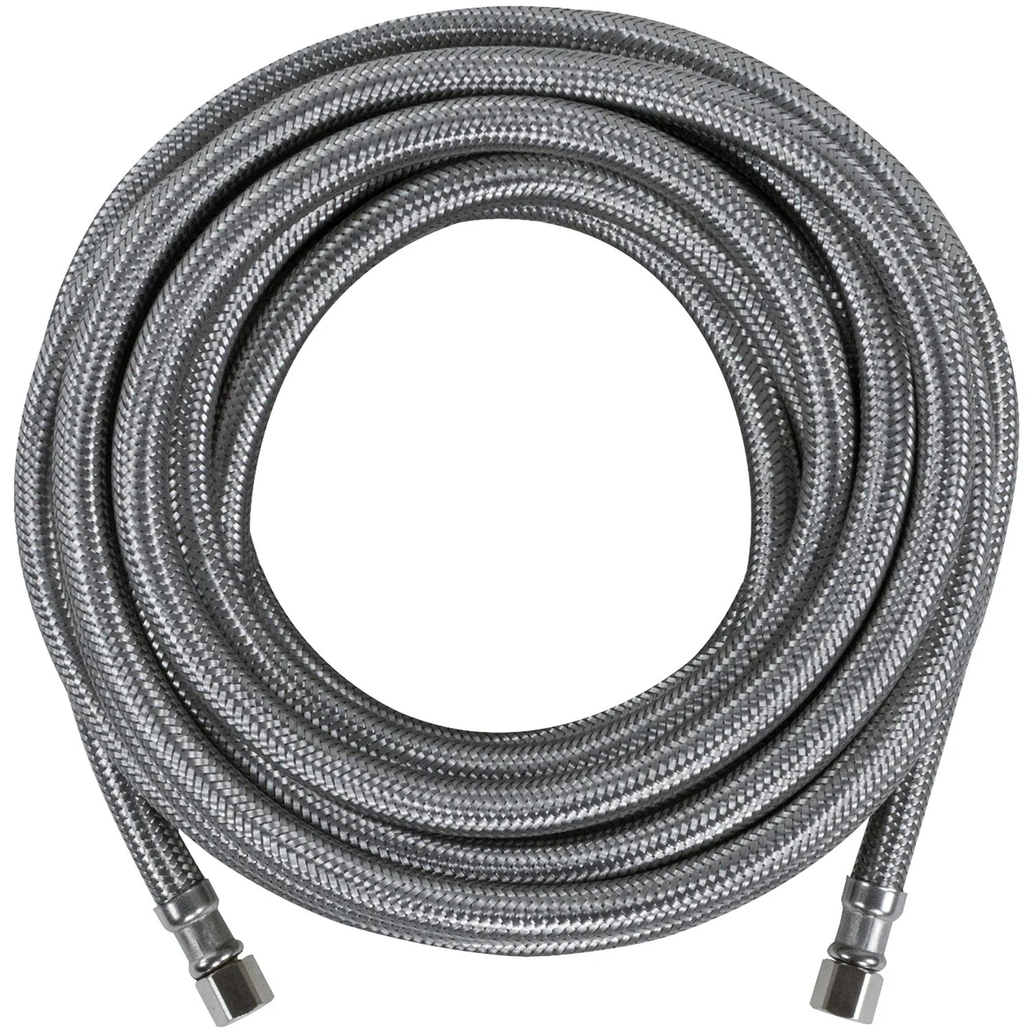 Certified Appliance Accessories Ice Maker Water Line, 25 Feet, PVC Core with Premium Braided Stainless Steel Connector