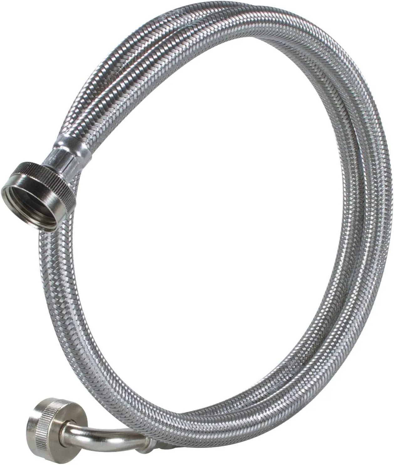 Certified Appliance Accessories Washing Machine Hose with 90 Degree Elbow, Hot or Cold Water Supply Line, 4 Feet