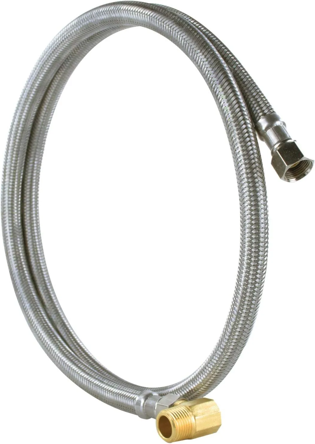 Certified Appliance Accessories Dishwasher Hose with 90 Degree MIP Elbow, Water Supply Line, 8 Feet
