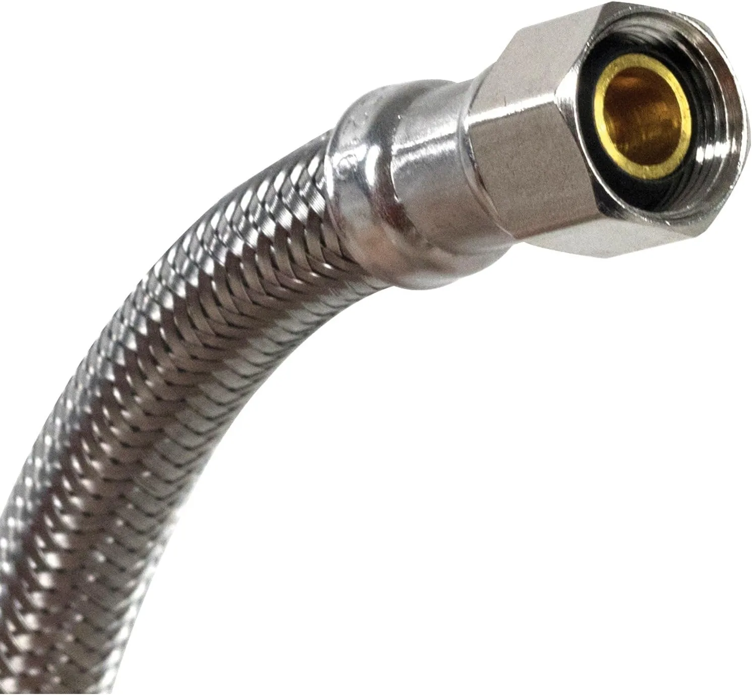 Certified Appliance Accessories Dishwasher Hose with 90 degree FGH Elbow, 6 Feet, Braided Stainless Steel