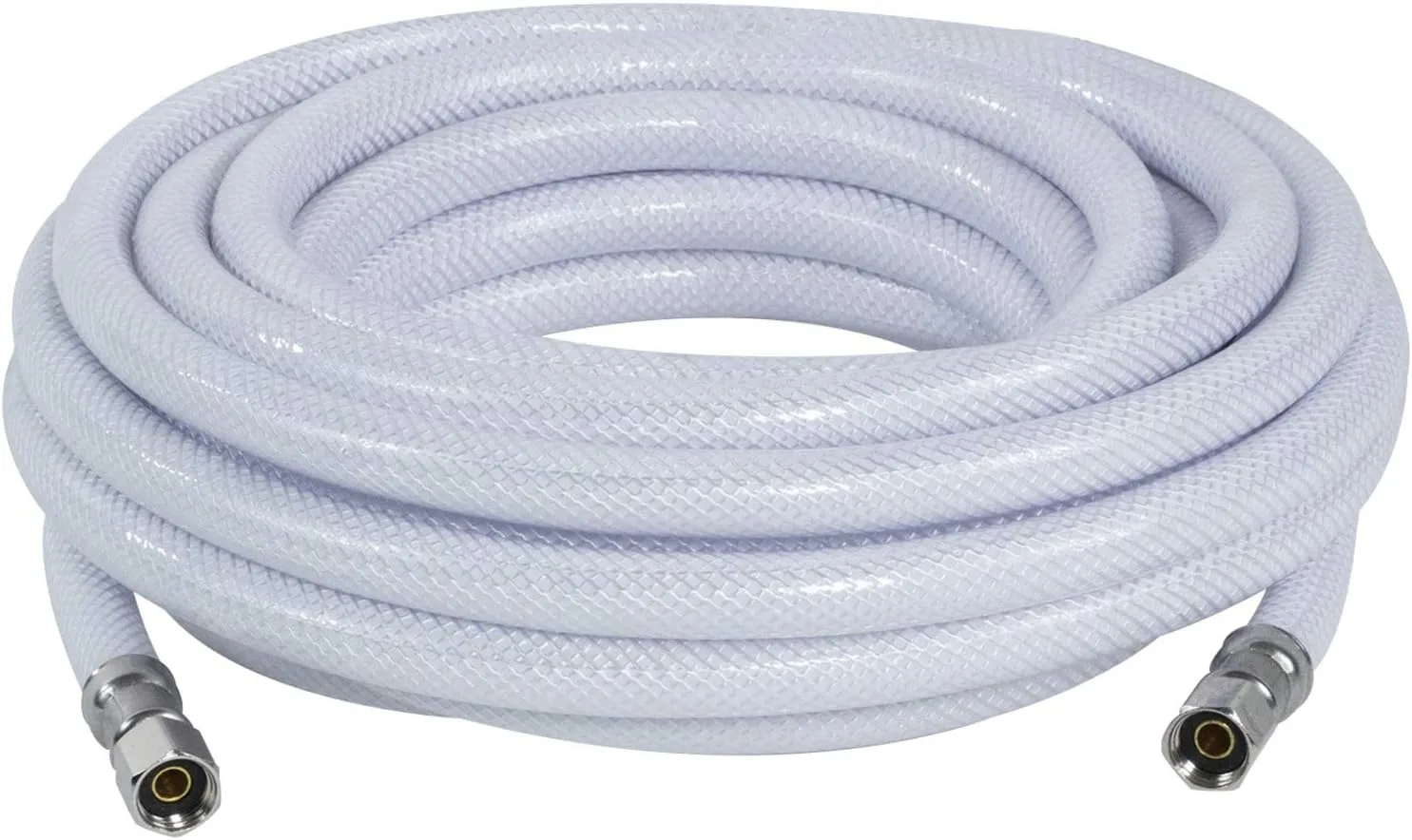 Certified Appliance Accessories PVC Ice Maker Connector, 25 ft, Polyester-Reinforced PVC, White