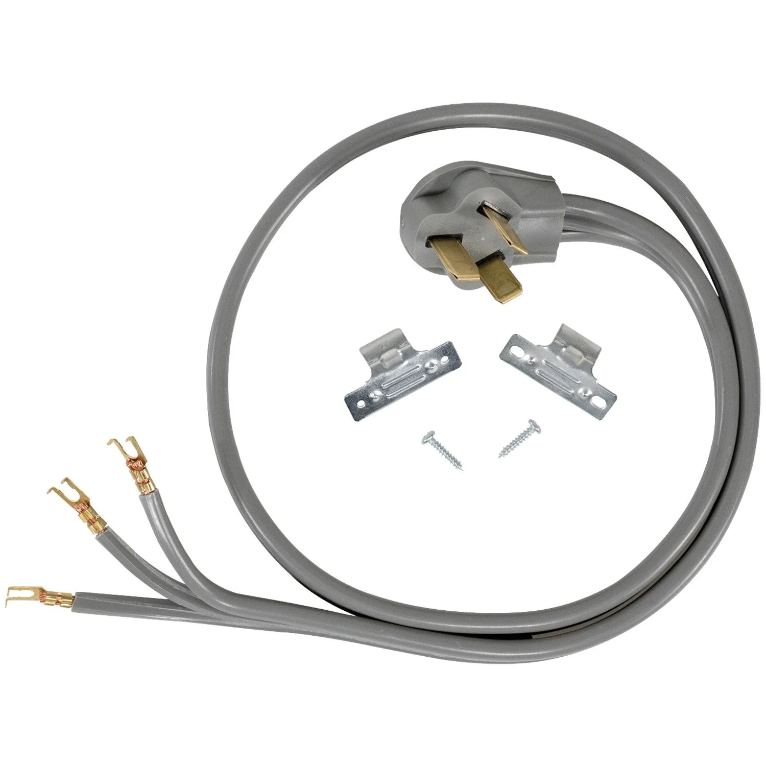 Certified Appliance Accessories 40-Amp Appliance Power Cord, 3 Prong Range Cord, 3 Wires with Open-End Connectors, 5 Feet