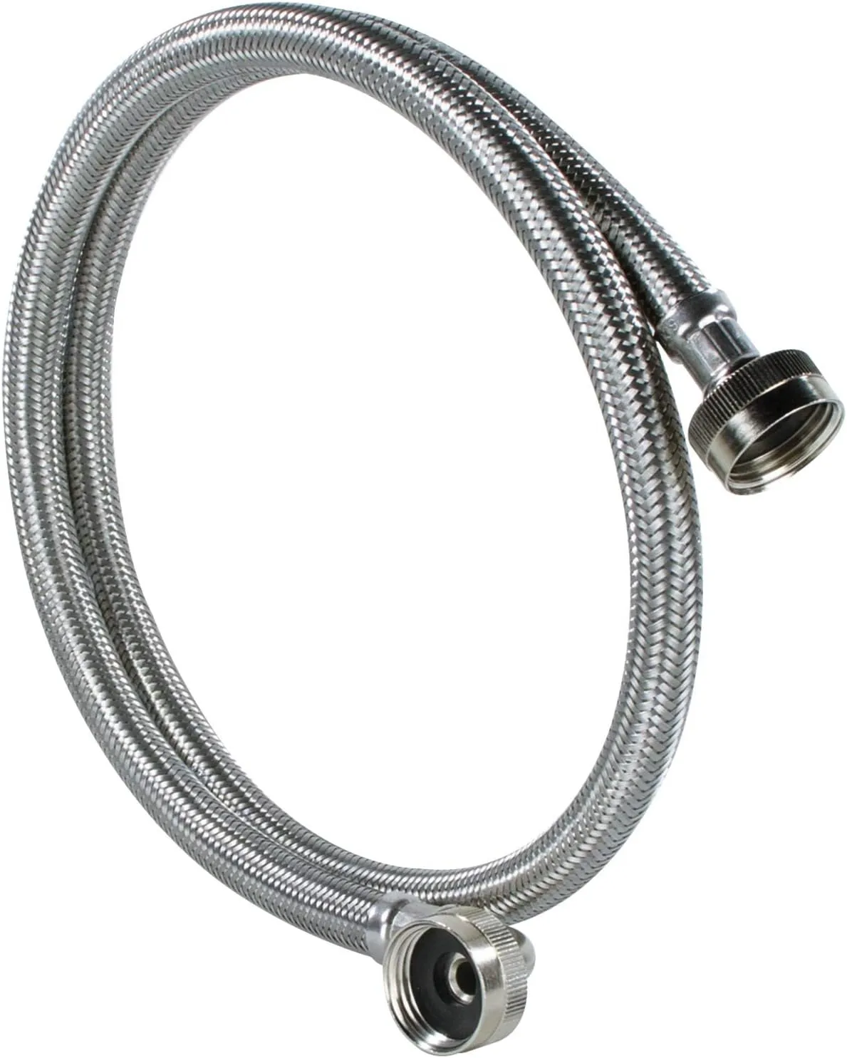 Certified Appliance Accessories Washing Machine Hose with 90 Degree Elbow (2 Pack), Hot and Cold Water Supply Lines, 5 Feet