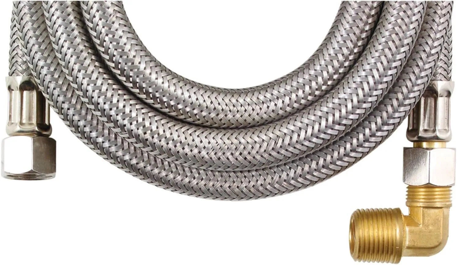 Certified Appliance Accessories Dishwasher Hose with 90 Degree MIP Elbow, Water Supply Line, 6 Feet