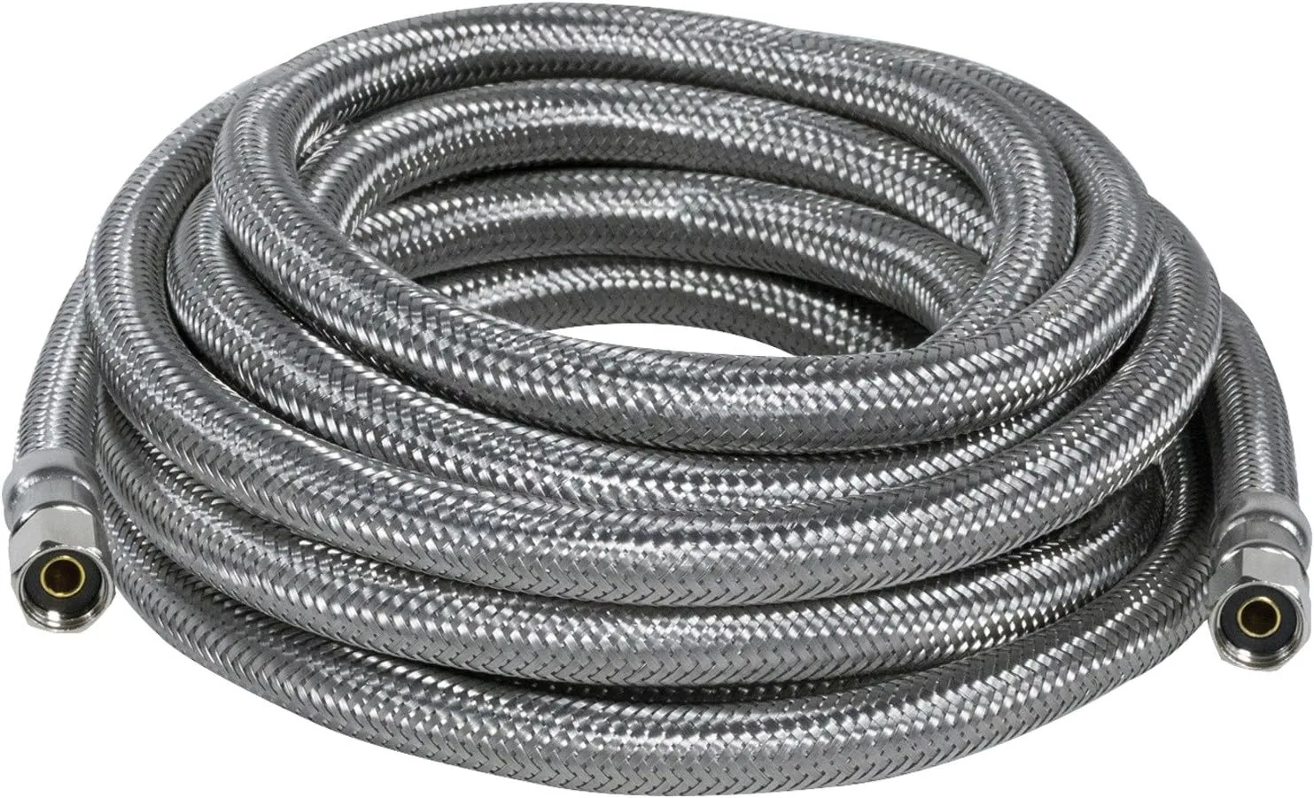 Certified Appliance Accessories Ice Maker Water Line, 15 Feet, PVC Core with Premium Braided Stainless Steel 15-Foot