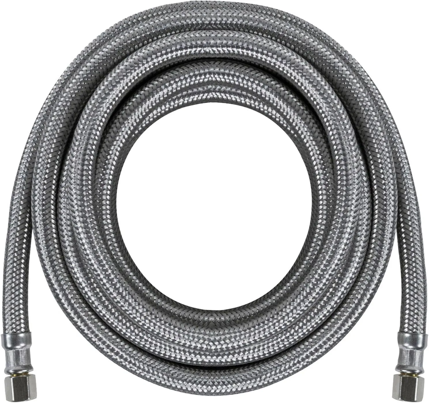 Certified Appliance Accessories Ice Maker Water Line, 15 Feet, PVC Core with Premium Braided Stainless Steel 15-Foot