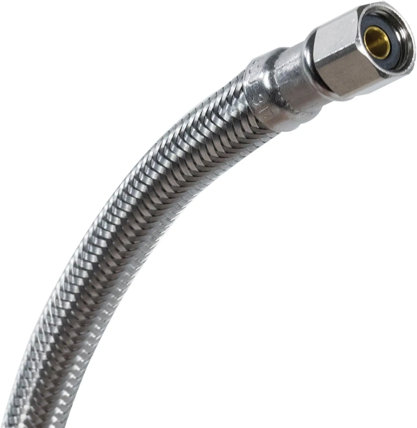 Certified Appliance Accessories Braided Stainless Steel Ice Maker Connector - 24in - Silver, Stainless Steel - IM24SS
