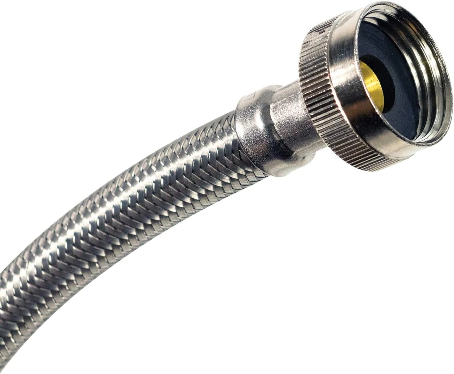 Certified Appliance Accessories Braided Stainless Steel Water-Inlet Hose, Female to Male, 1 ft (12 in) - WI12SSFM