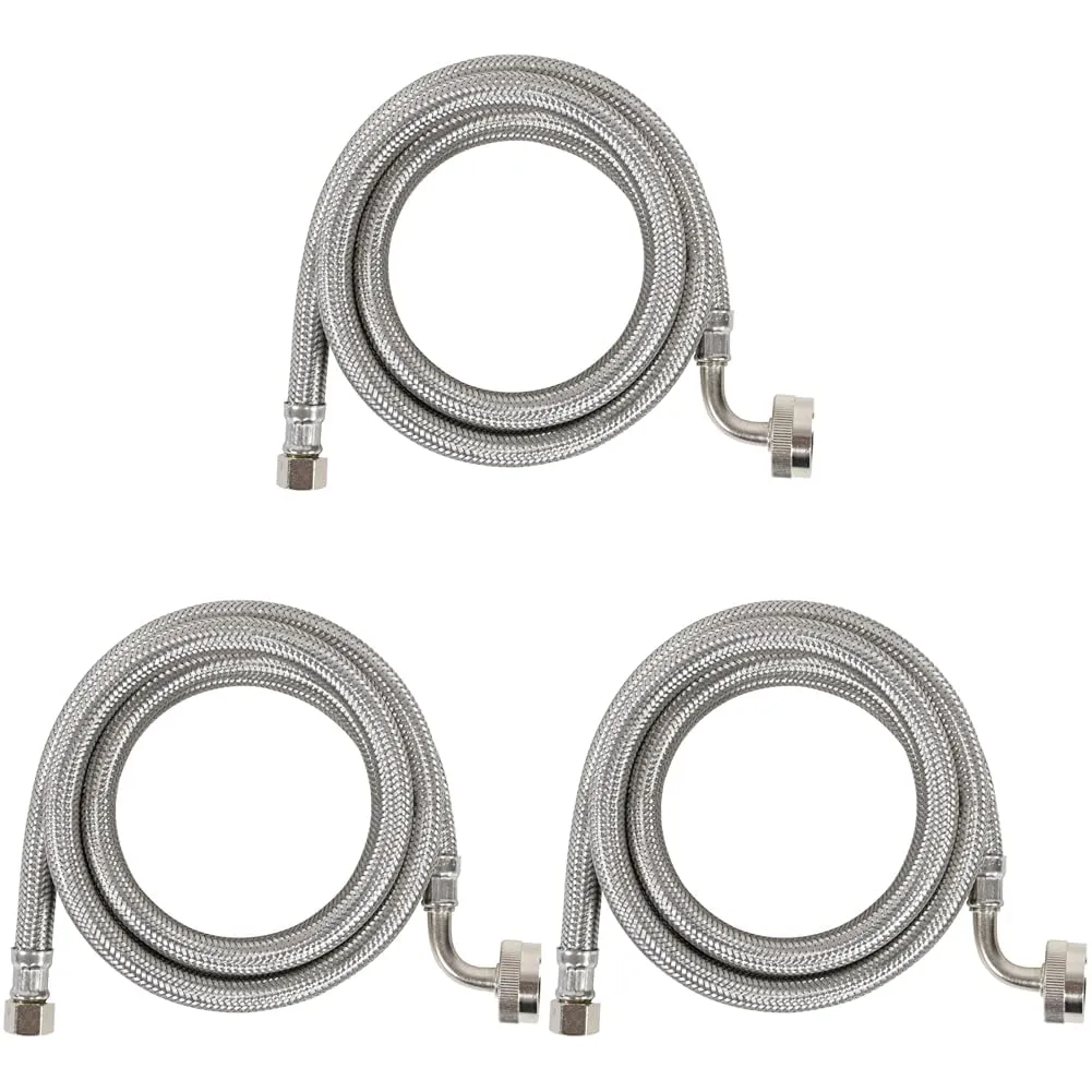 Certified Appliance Accessories Dishwasher Hose with 90 degree FGH Elbow, Water Supply Line, 5 Feet