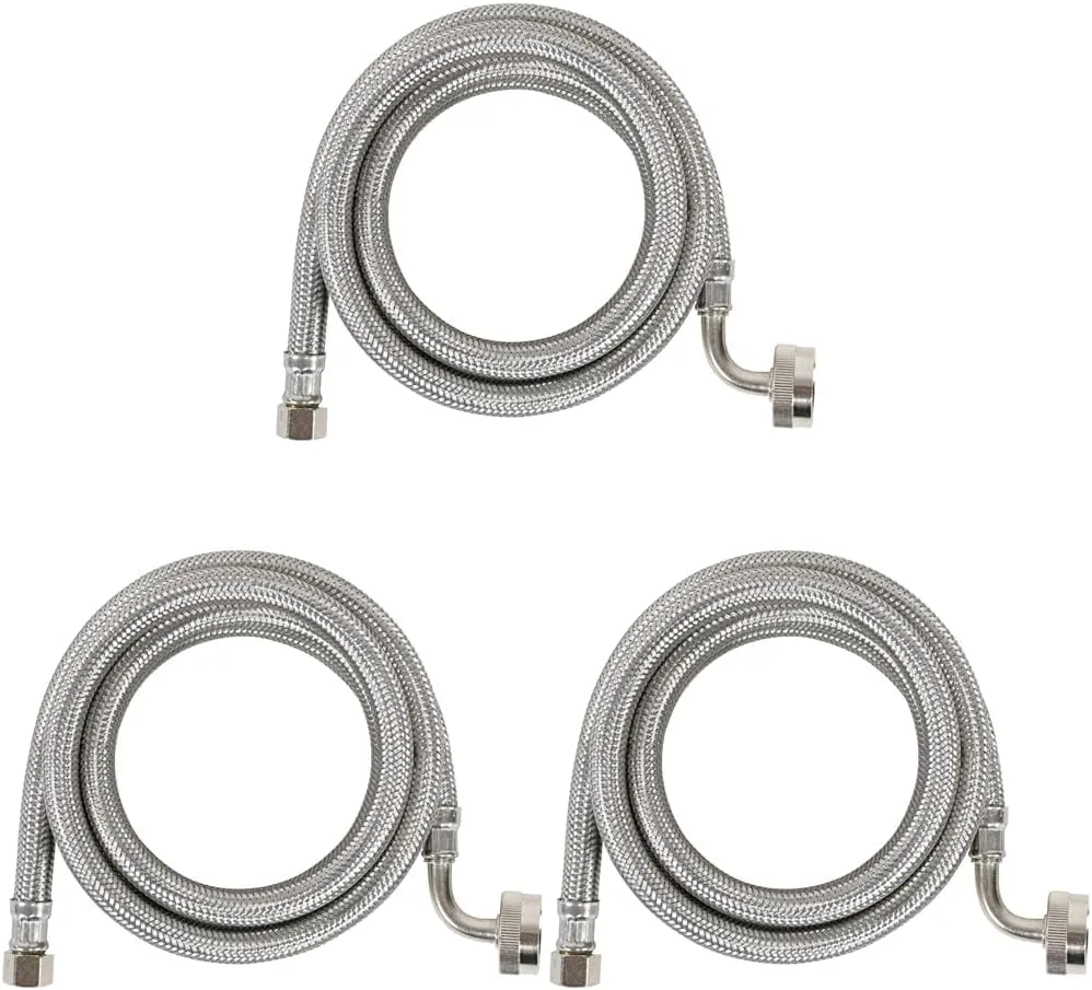 Certified Appliance Accessories Dishwasher Hose with 90 degree FGH Elbow, Water Supply Line, 5 Feet