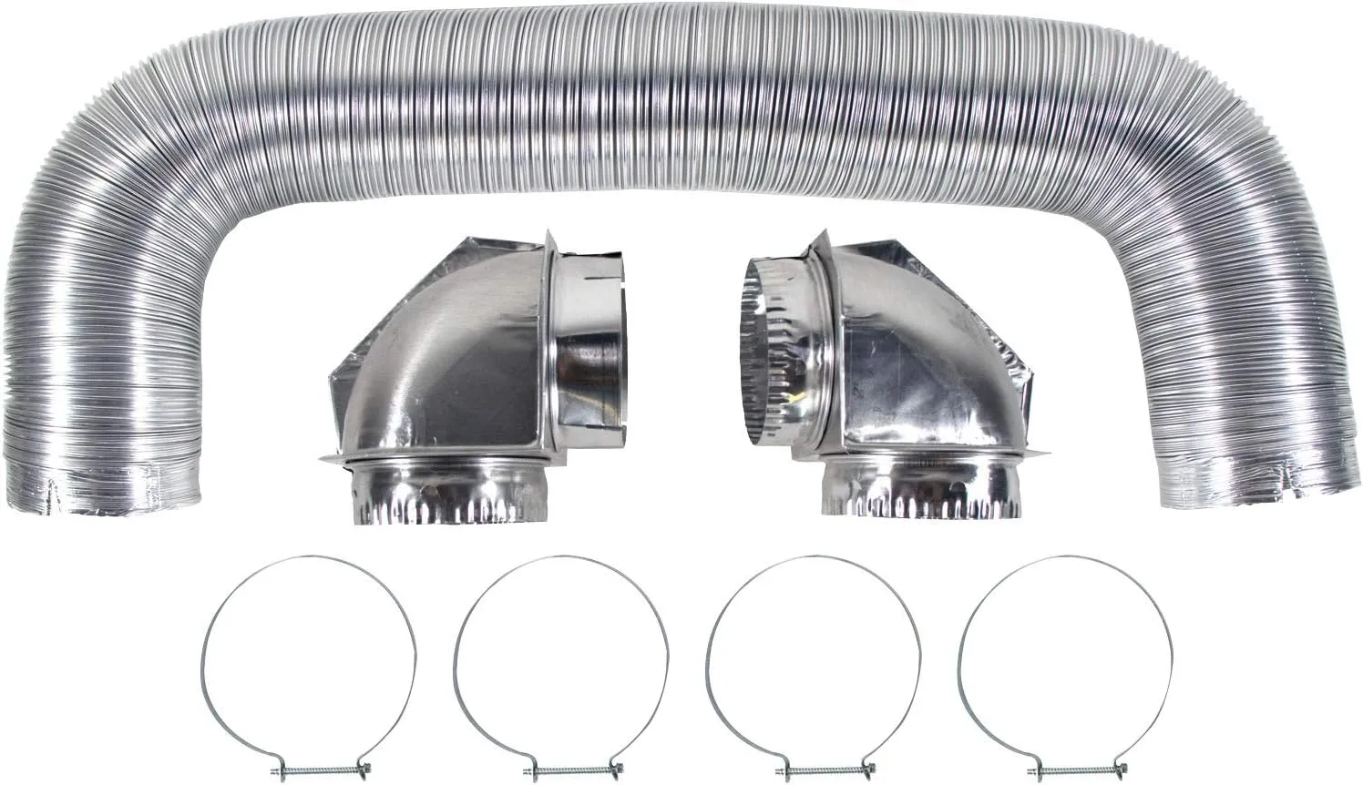 Certified Appliance Accessories CERT77018 Dryer Vent Duct Kit with 90 Degree Elbows, 8 Feet