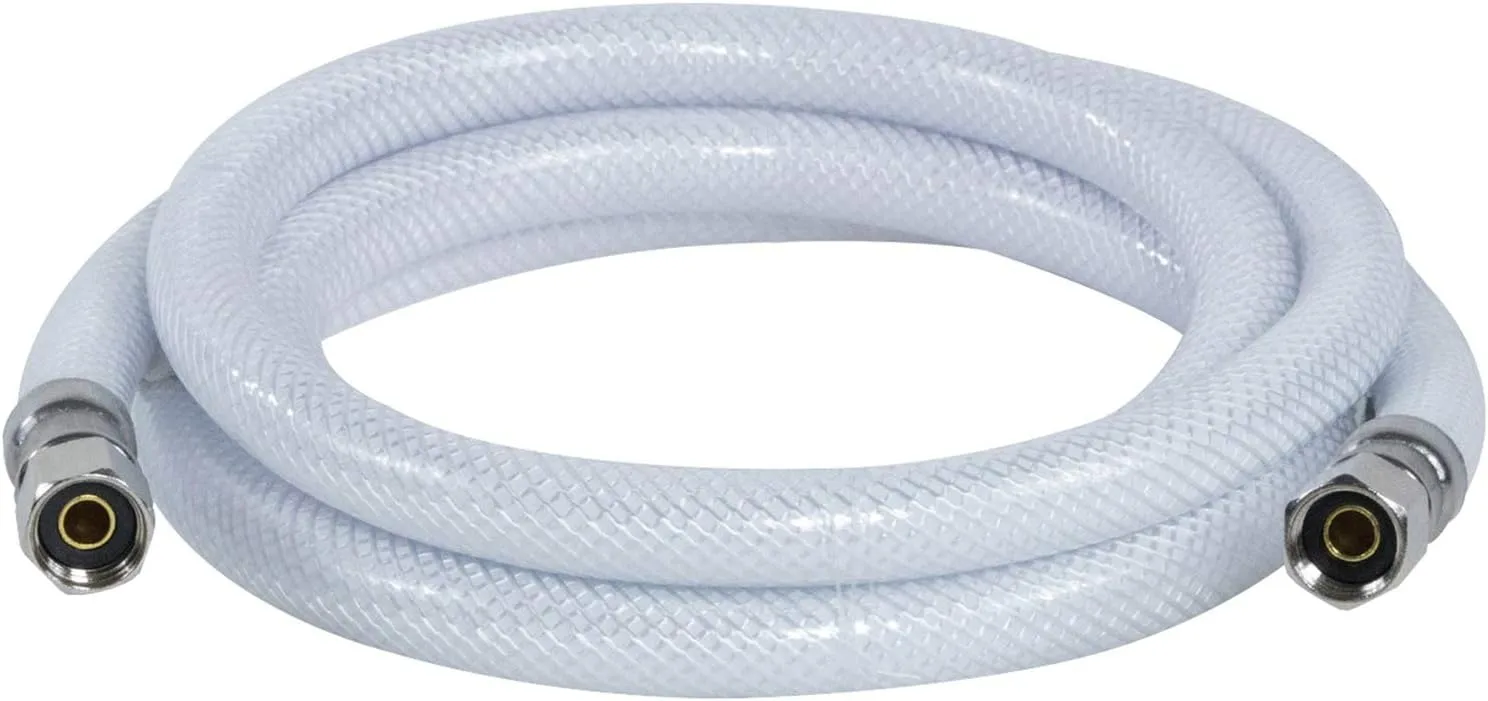 Certified Appliance Accessories Ice Maker Water Line, 6 ft, 1/4in Compression, Polyester-Reinforced PVC, White