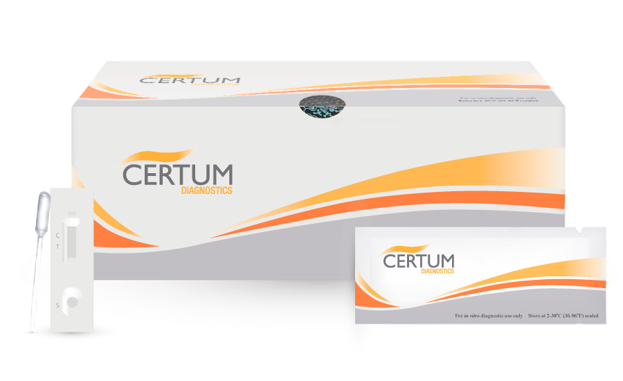 Prueba para detección de anticuerpos (IgM) de Hepatitis A en cassette - Caja con 25 piezas - Certum