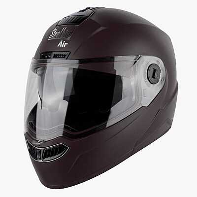 STEELBIRD SBA-7 ISS DASHING BLACK C/V WITH INNER SMOKE SUNSHIELD (M)