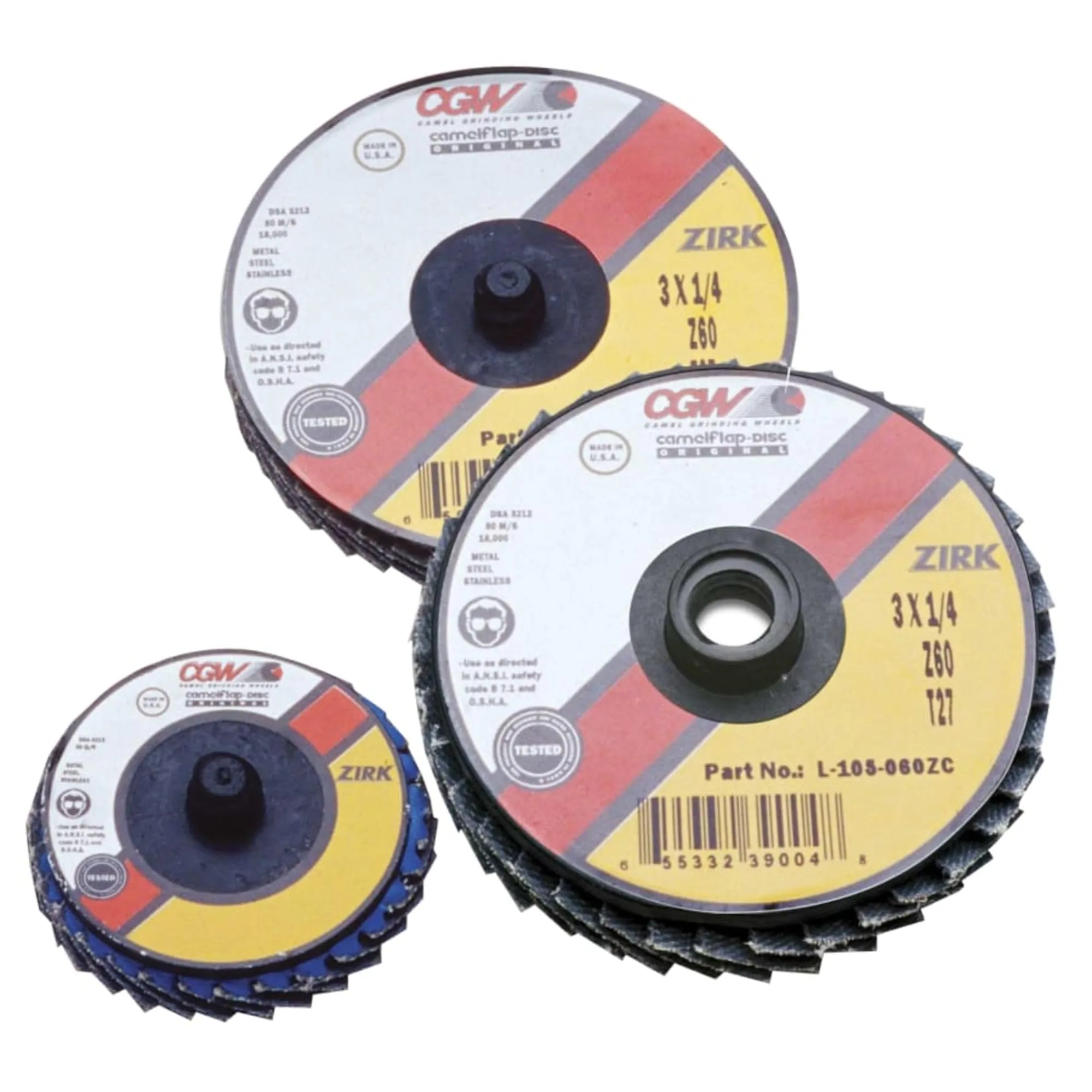Abrasives 30012 3 ZIRK 40-RB ROLOC Style Flap Discs Mini
