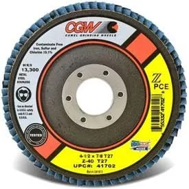 Cgw 4-1/2"X5/8-11 T27 Z-Pce Zirconia Xl 60 Grit Flap Disc