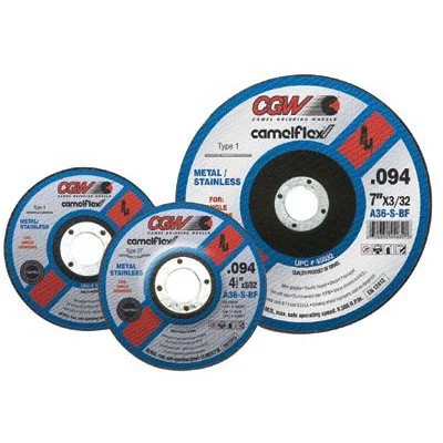 Abrasives 421-45020 Aluminum Oxide Type 27 Depressed Center Cutoff Wheel, 4 1/2", 3/32", 36 Grit, 7/8", 13300 rpm, White