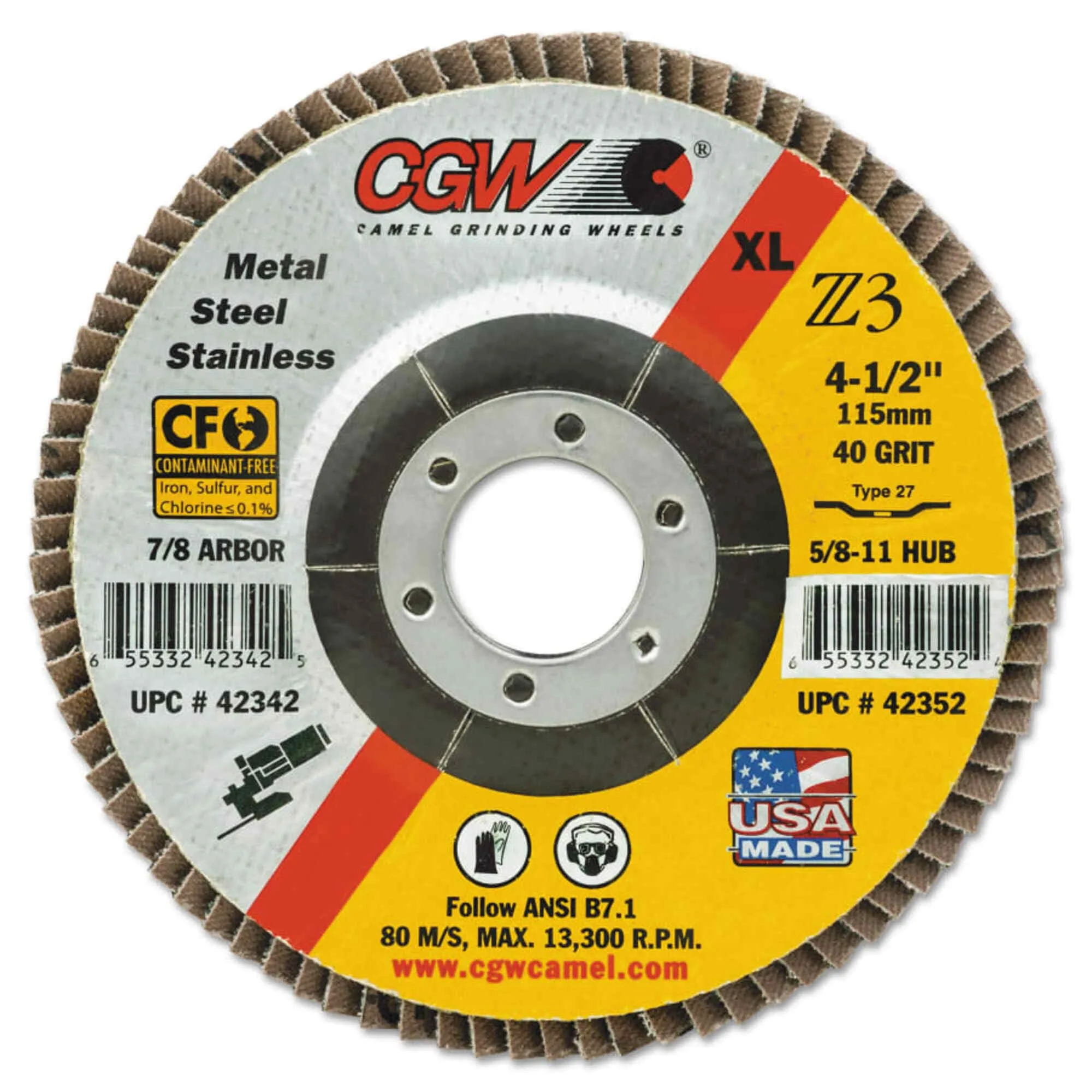 4-1/2X.045X7/8 T27 A46NBF Quickie C.O. WHL