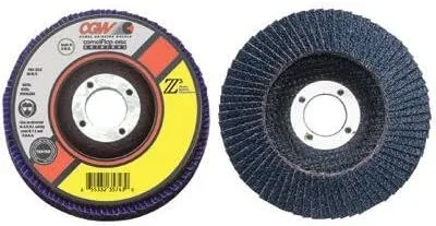 Contaminant-Free Premium Regular Coated Abrasive Flap Disc, 6 in Dia, 40 Grit, Medium Grade, Z3 Zirc