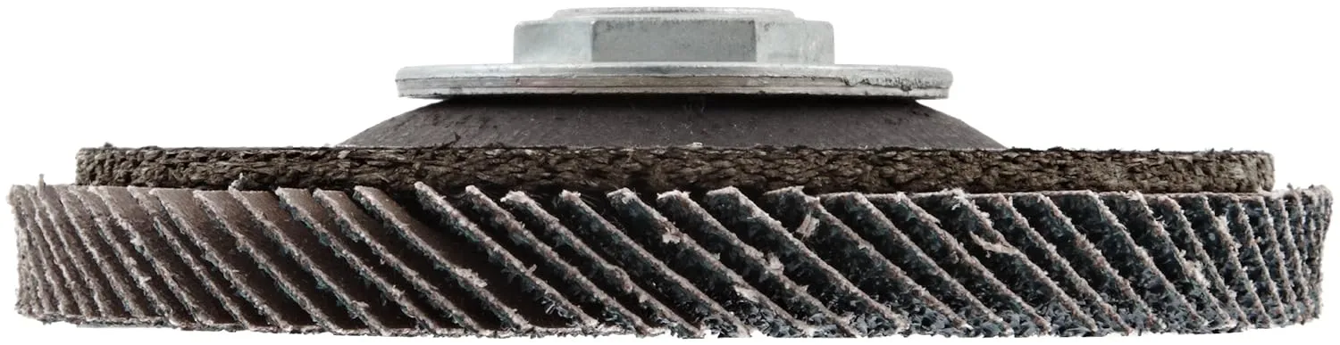 42351 Premium Z3 Right Angle Grinder Abrasive Flap Disc, Type 27, Zirconia, 4-1/2" Diameter, 36 Grit, 5/8"-11 Arbor