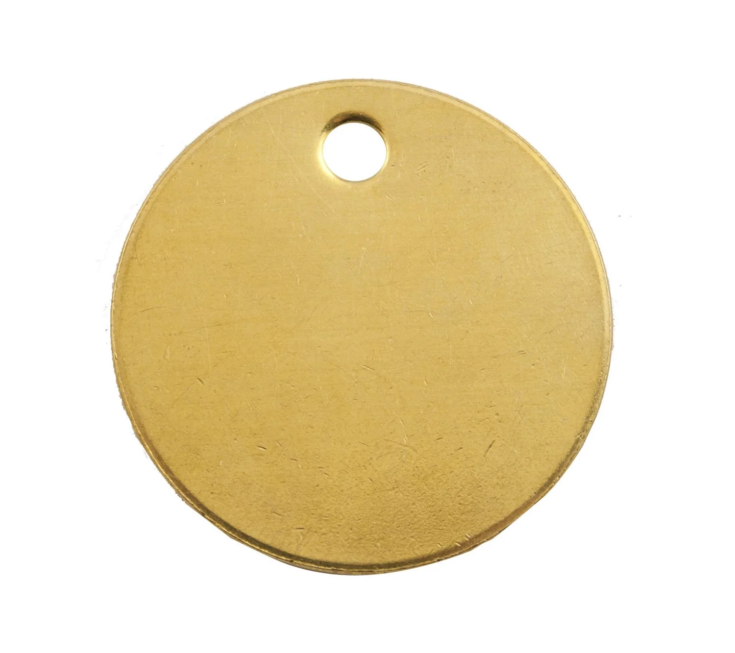 Tag 1-1/2 Round Brass 100pk