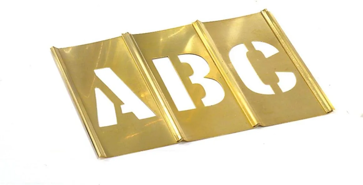 CH Hanson 10031 2" Brass Letters Set 33 pc