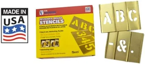 CH Hanson 10031 2" Brass Letters Set 33 pc
