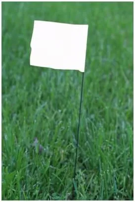 CH Hanson Stake Flags-21 Staff, 2-1/2"x3-1/2 Flag, White 100Pcs.