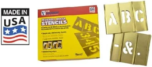 CH Hanson 10033 3" Brass Letters Set 33 pc