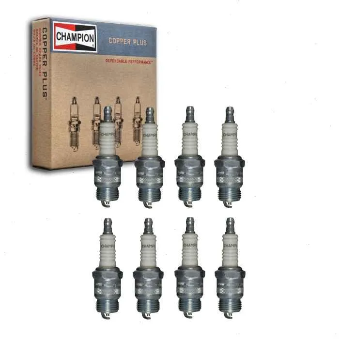 8 pc Champion Copper Plus Spark Plugs compatible with Ford Custom 300 5.4L 5.8L V8 1958-1960