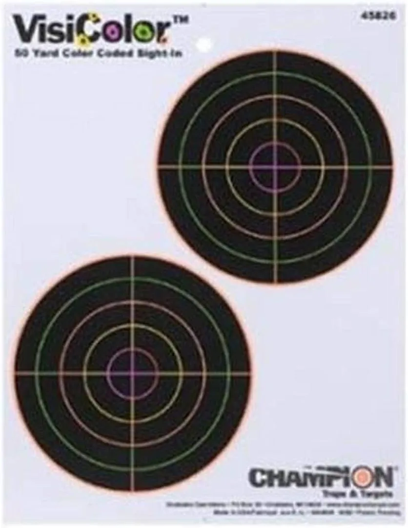 Champion VisiColor Adhesive Targets, Peel-and-Stick, 10 Pack