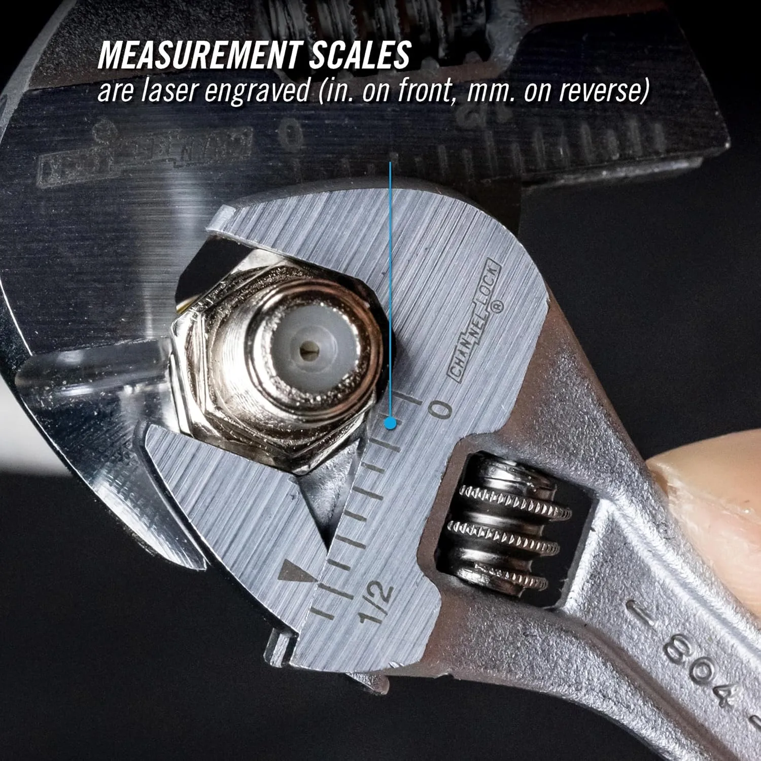 Channellock 804 4.5-Inch Adjustable Wrench, Chrome