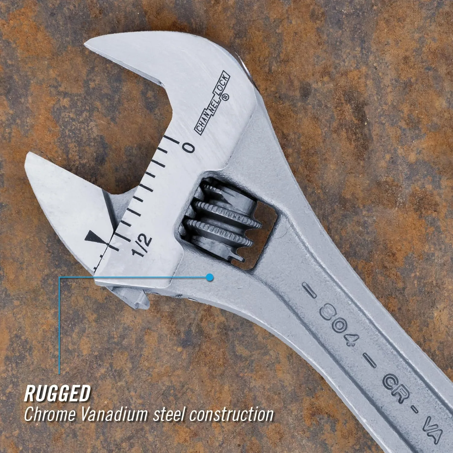 Channellock 804 4.5-Inch Adjustable Wrench, Chrome