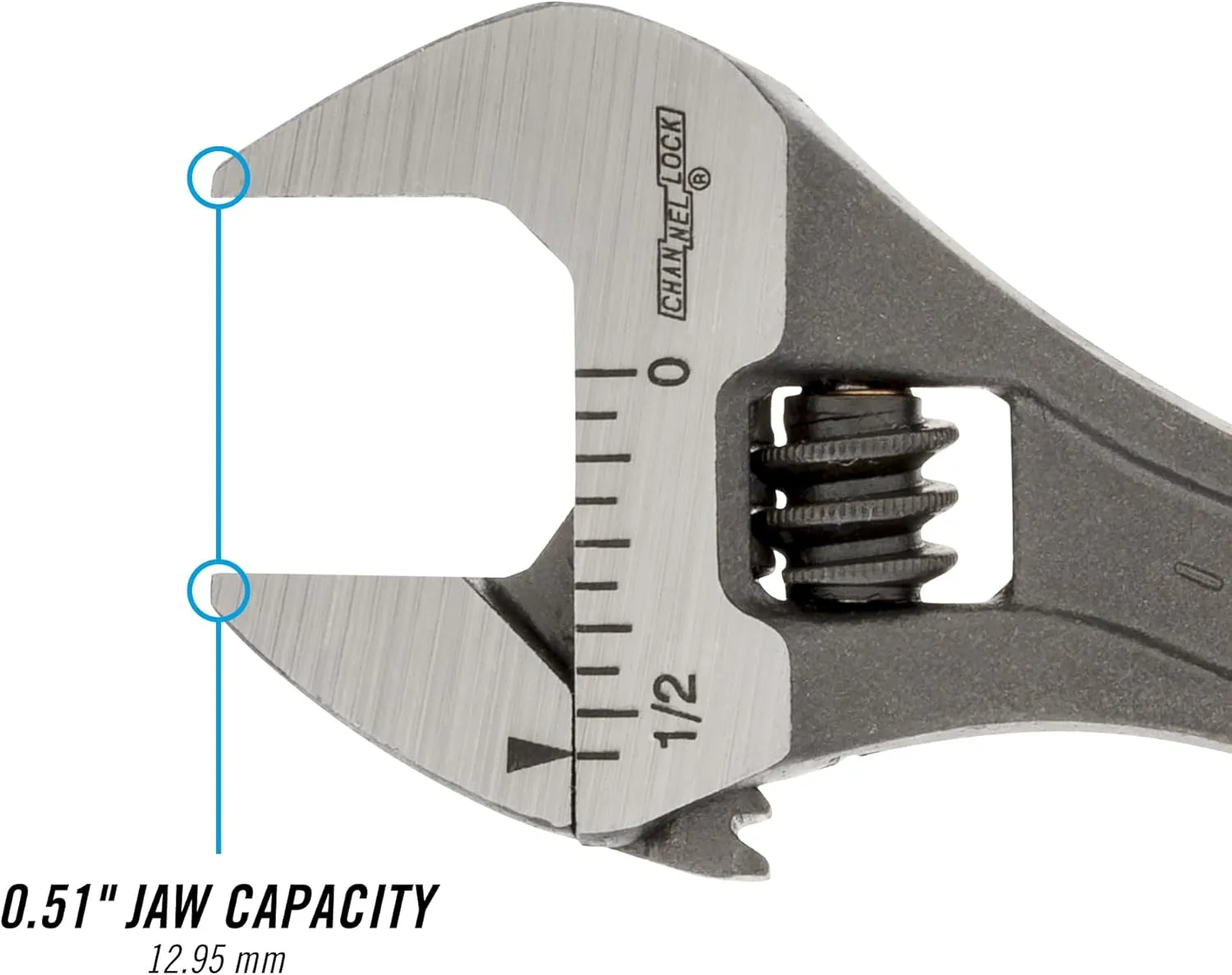CHANNELLOCK Adjustable Wrench Black Phosphate Coated