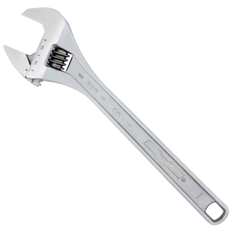 Channellock 818 Adjustable Wrench, Chrome, 18"